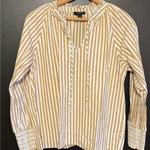 J. Crew Striped Cotton Blouse